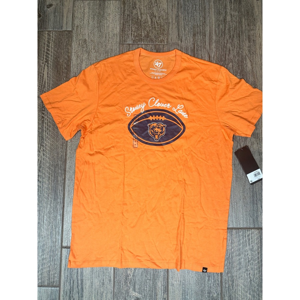 47 Brand Chicago Bears Stoney Clover Lane Orange NFL Football T-Shirt XL